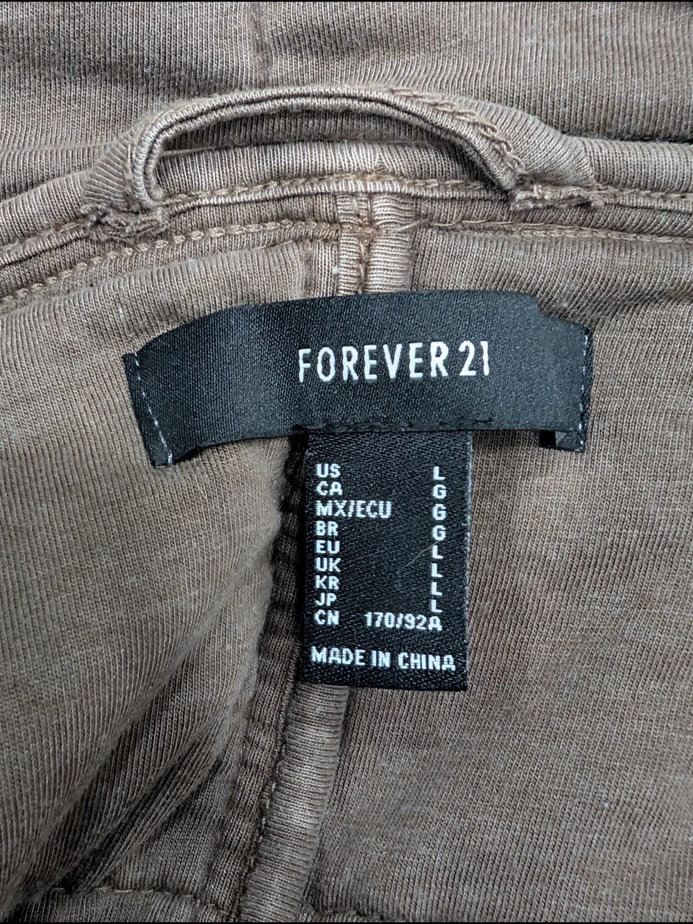 Forever 21 Quilted Taupe Brown Puffer Jacket